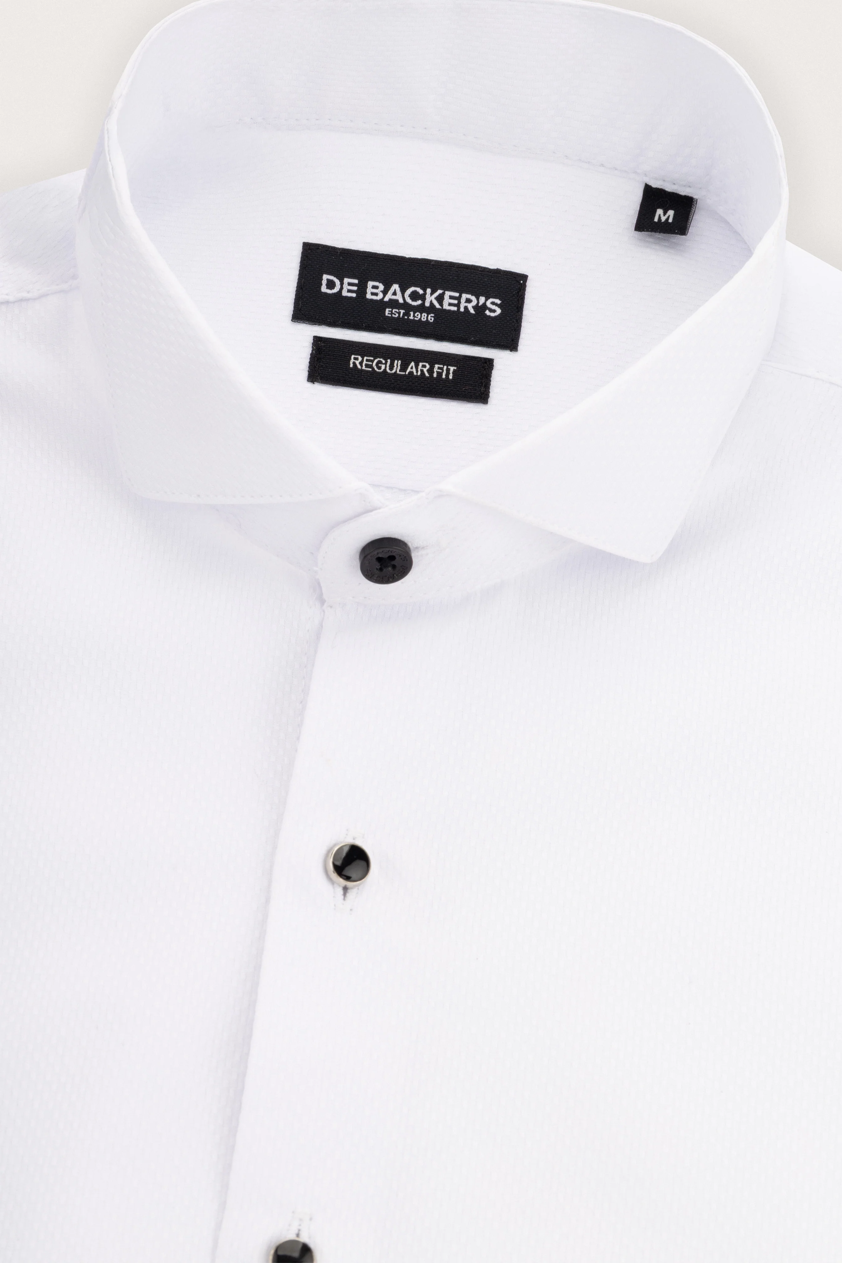 White Textured Wingtip Shirt - Image 2