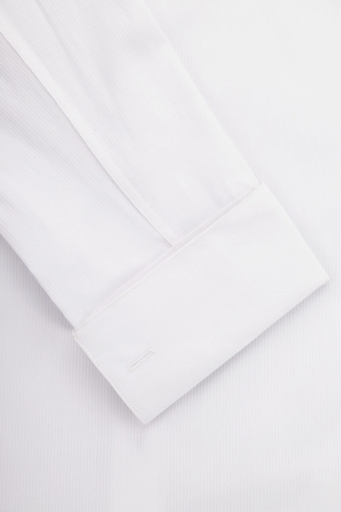 White Textured Wingtip Shirt - Image 3