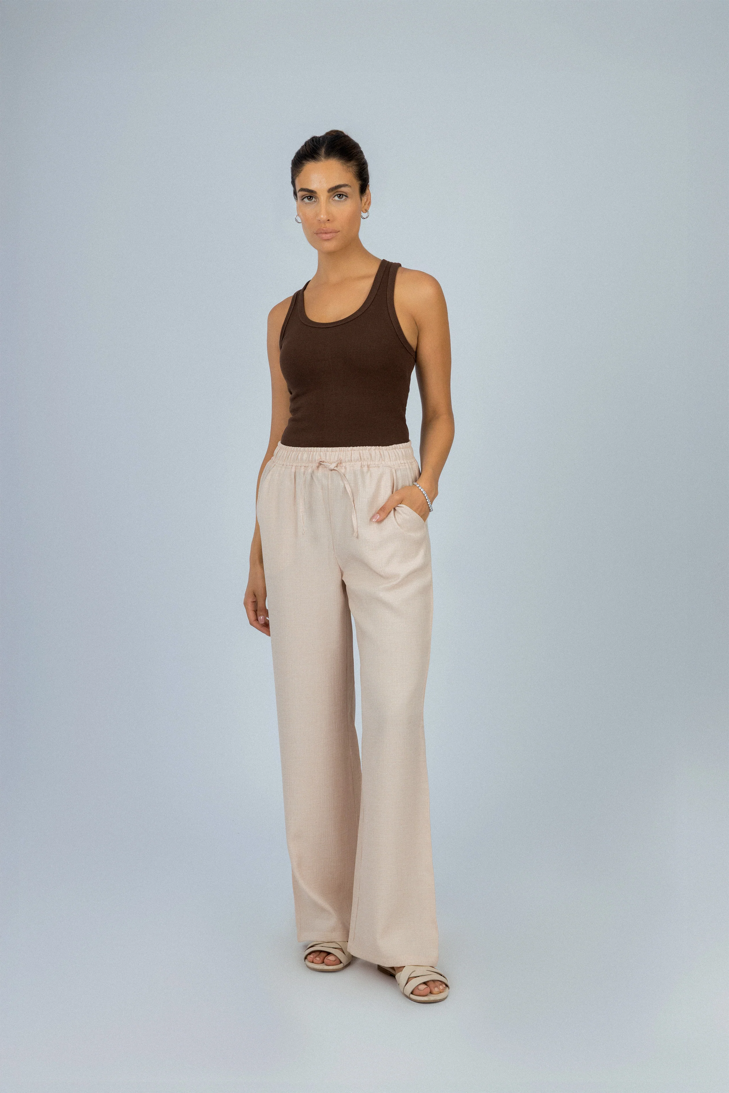 Wide Leg Rose Pant