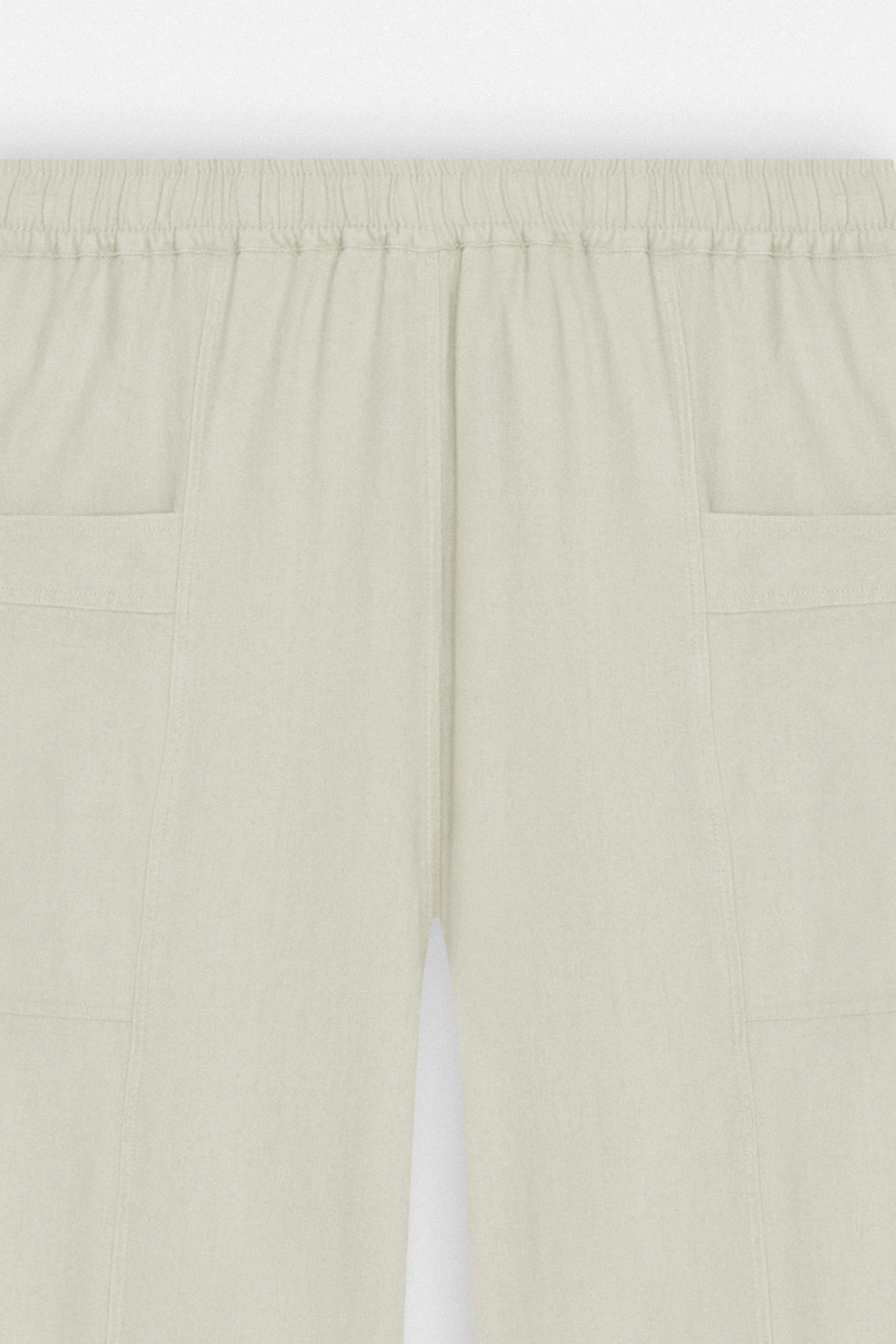 Wide Leg Beige Linen Look Pant - Image 6