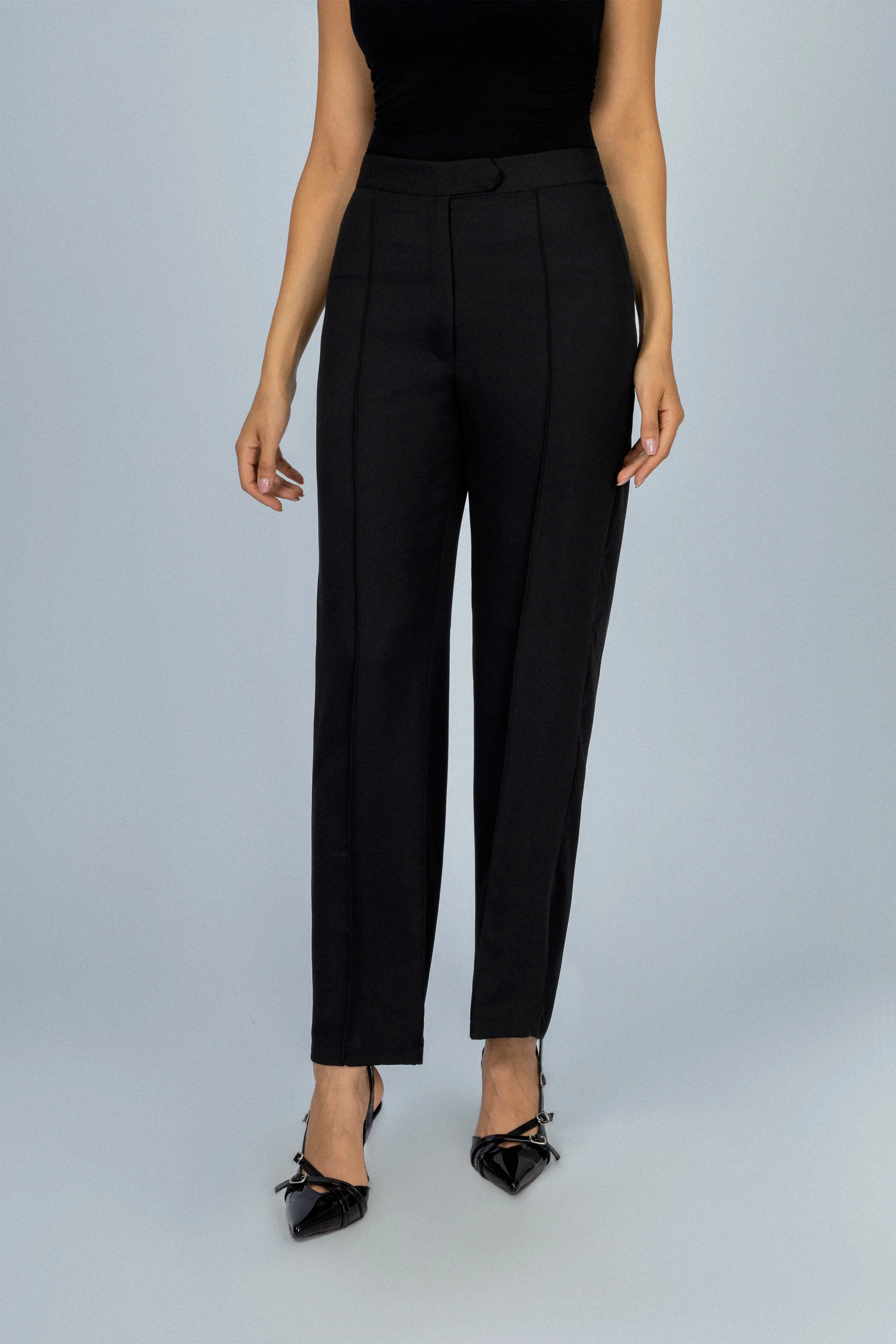 Womens Black Classic Pants