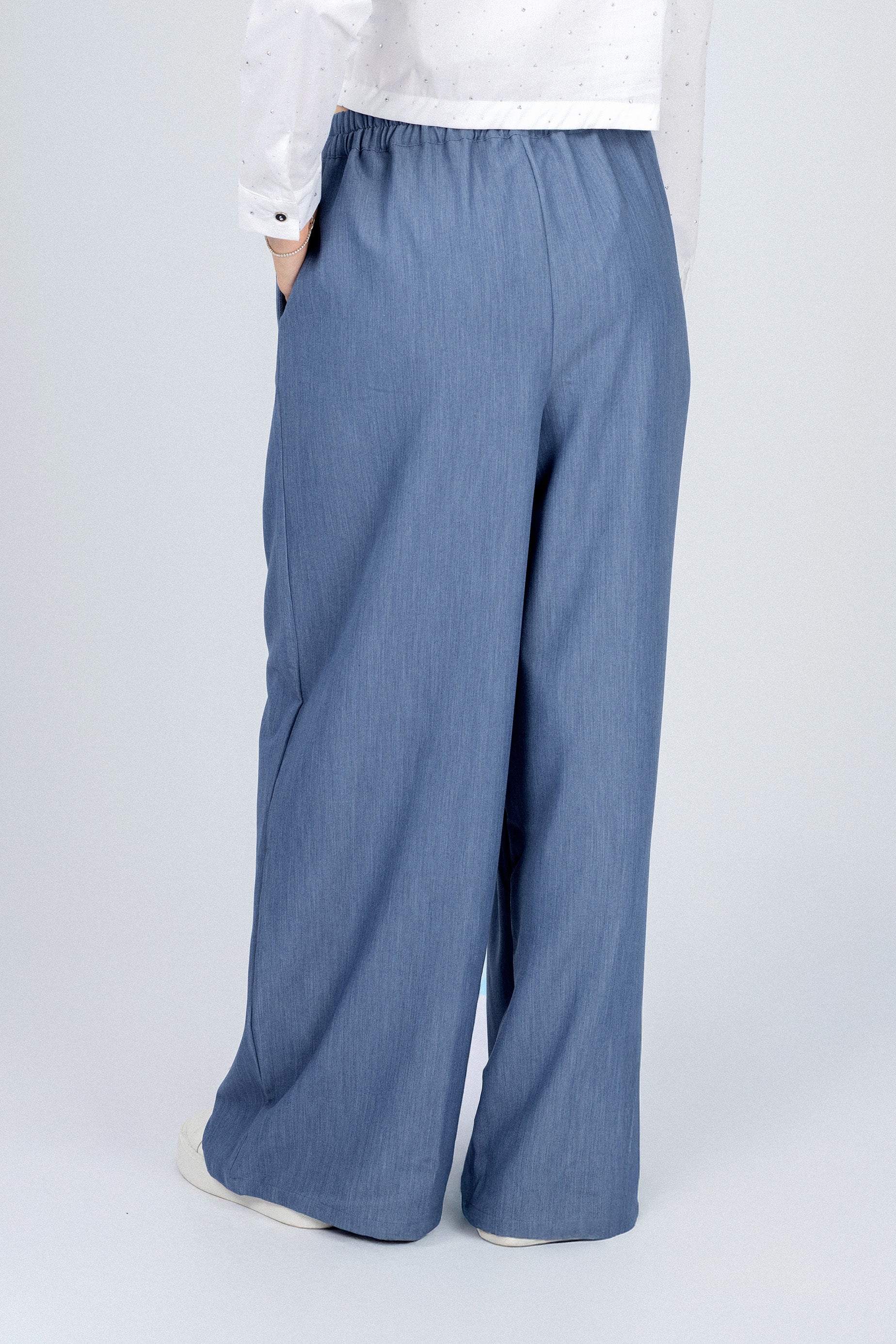 Womens Classic Jeans colored Wide-Leg Pants - Image 2