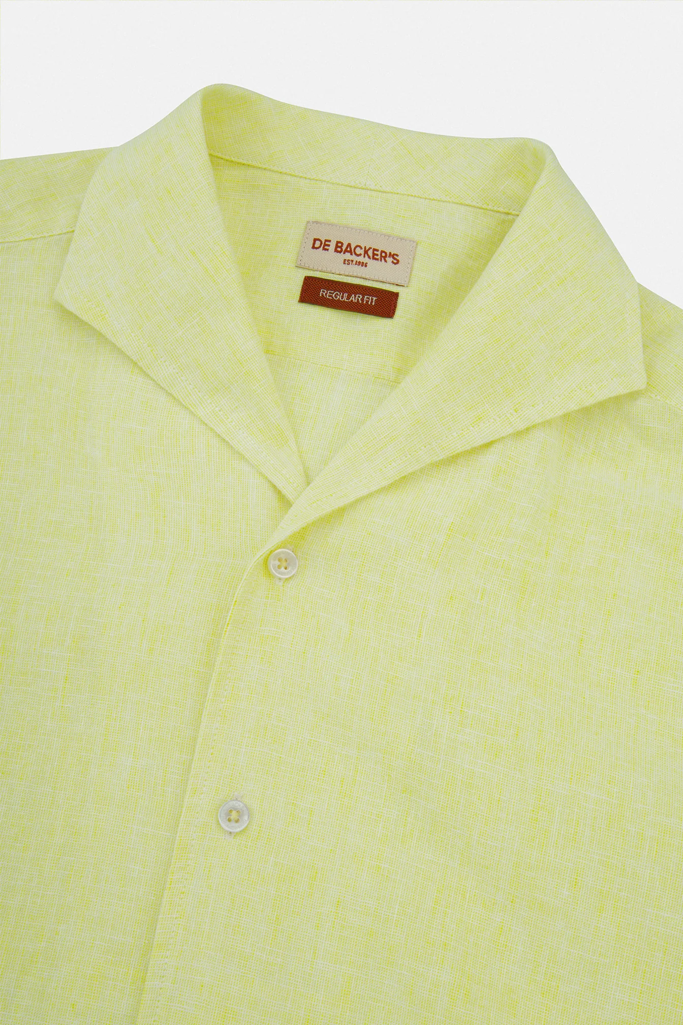 Yellow Linen Blend Casual Shirt - Image 2